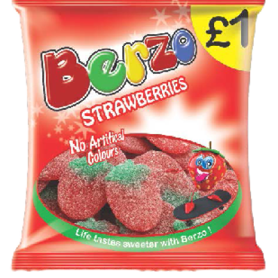 Berzo Strawberry PM £1 12x160g