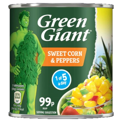 Green Giant Sweetcorn & Peppers PM 99p 12x340g